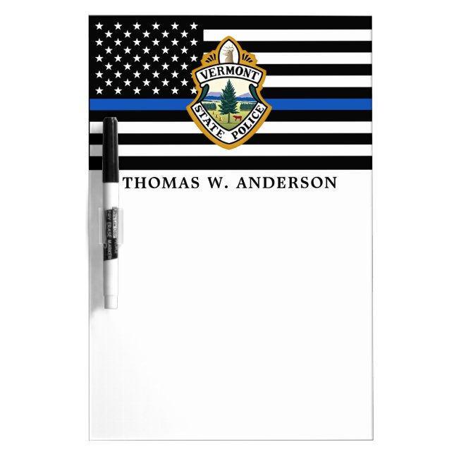 Police Department Custom Logo Law Enforcement  Dry Erase Board (Front)