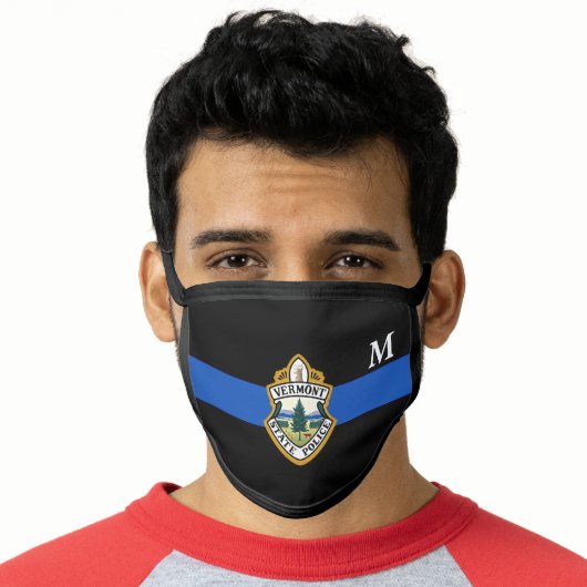 Police Department Custom Logo Law Enforcement  Face Mask (Worn Him)