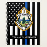 Police Department Custom Logo Law Enforcement Planner<br><div class="desc">Thin Blue Line Police Department Planner - American flag in Police Flag colors, modern black and blue design . Customize with your department logo, and personalize with police officers name. This personalized law enforcement planner is perfect for police departments and law enforcement . COPYRIGHT © 2020 Judy Burrows, Black Dog...</div>