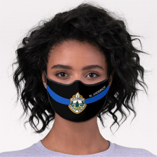 Police Department Custom Logo Law Enforcement  Premium Face Mask (Worn)