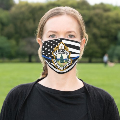 Police Department Custom Logo Thin Blue Line  Adult Cloth Face Mask