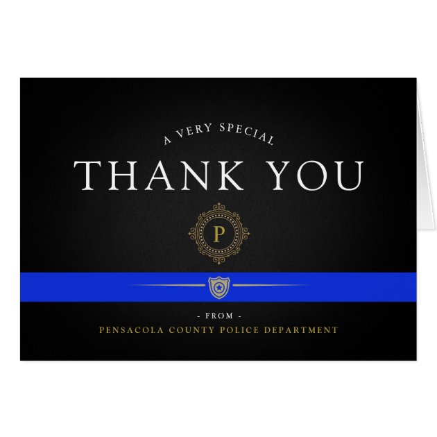 Police Department Custom Thank You Card