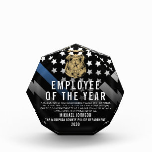 Police Department Employee of the Year Logo Acrylic Award