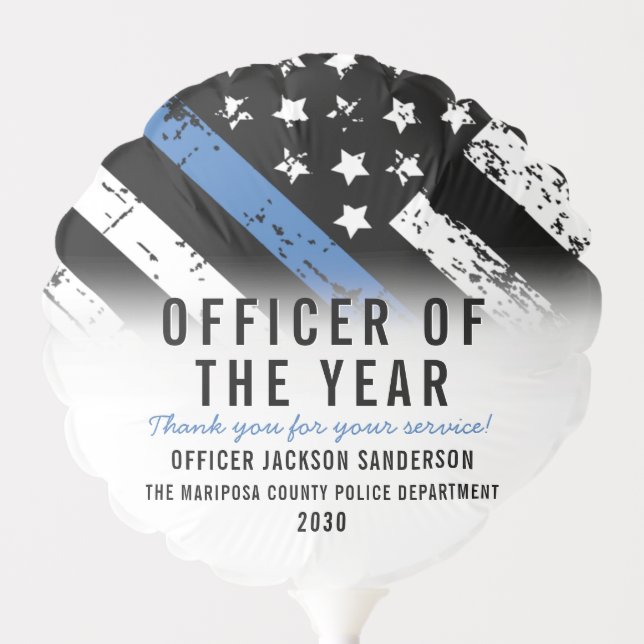 Police Department Law Employee of the Year Balloon (Front)