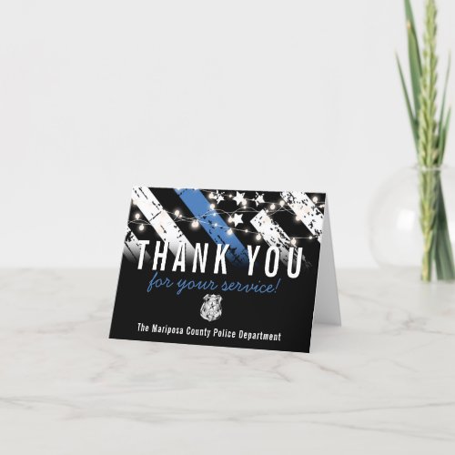 Police Department Law Enforcement First Responder Thank You Card