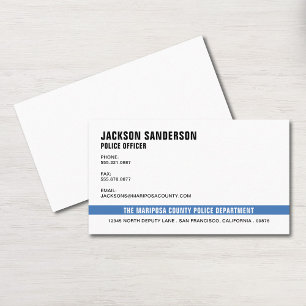 Police Department Law Enforcement Officer Business Card