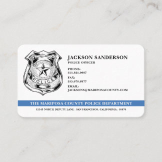 Police Department Law Enforcement Officer Logo Business Card