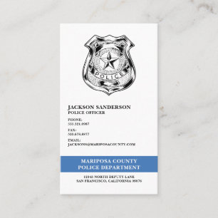 Police Department Law Enforcement Officer Logo Business Card