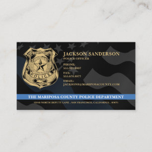 Police Department Law Enforcement Officer Logo Business Card