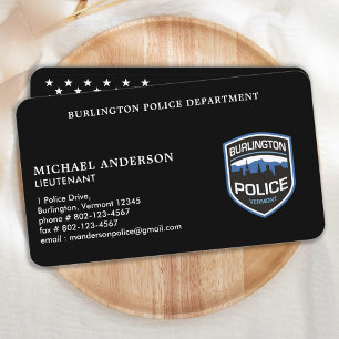 Police Department Logo Law Enforcement Officer Business Card