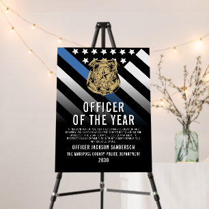 Police Department Officer of the Year Logo Foam Board