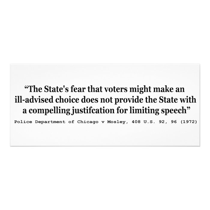 Police Dept of Chicago v Mosley 408 US 92 96 1972 Invitation