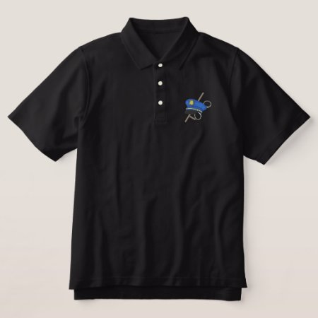Police Design Embroidered Polo Shirt