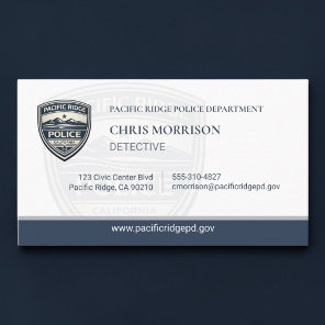 Police Detective Logo Modern Business Card