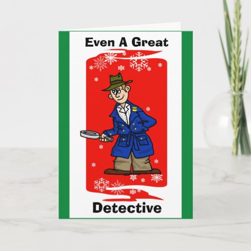 Police Detective Private Eye Funny Christmas Card