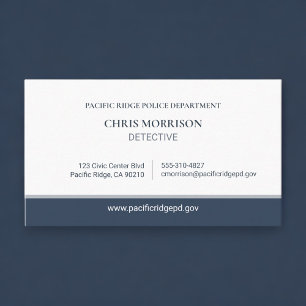 Police Detective Professional Business Card