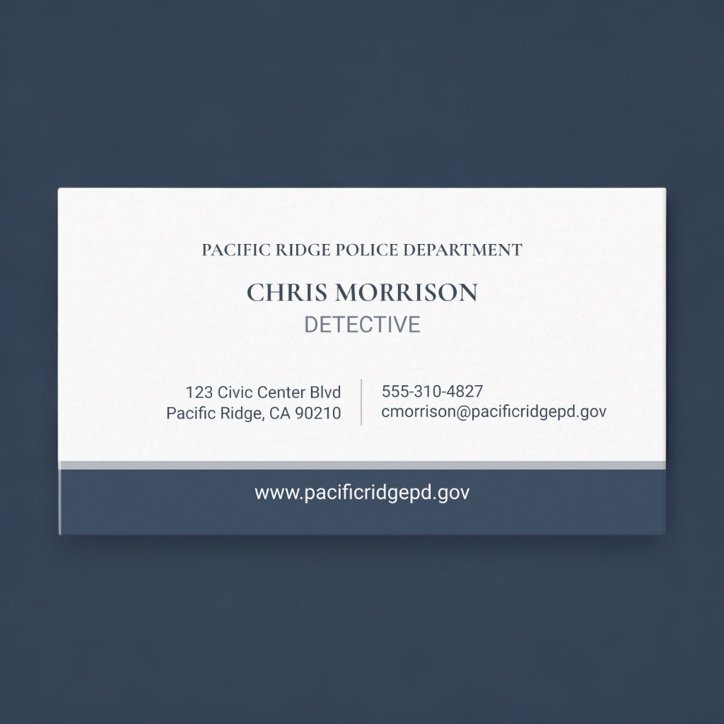 Police Detective Professional Business Card