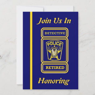 Police Detective Retirement Invitation