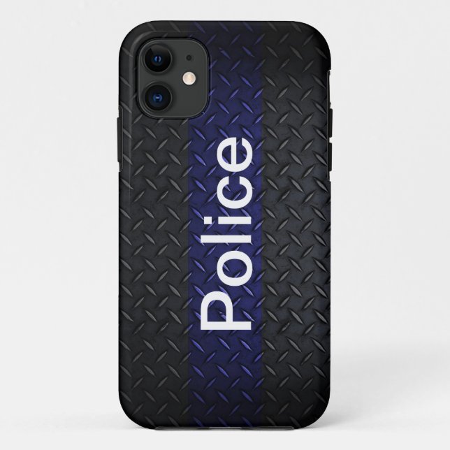 Police Diamond Plate Style Smart Phone Case (Back)