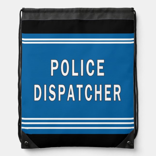 Police Dispatcher Drawstring Bag (Front)