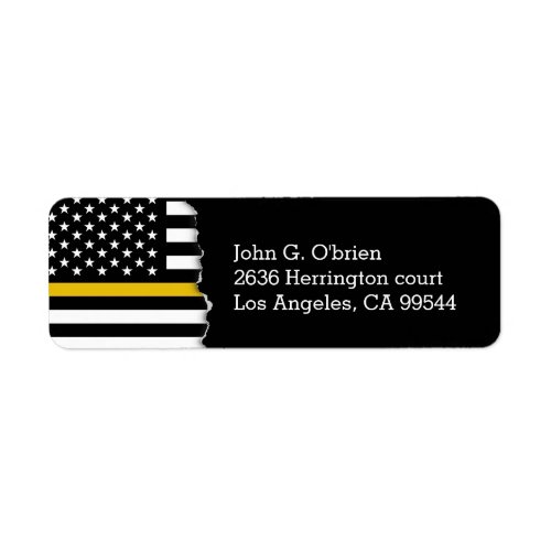 Police Dispatcher Style American Flag Label