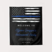 Police Distressed Thin Blue Line Retirement