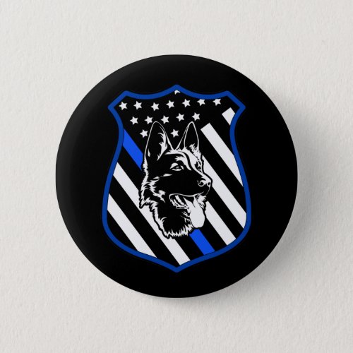 Police Dog Badge Pin Button