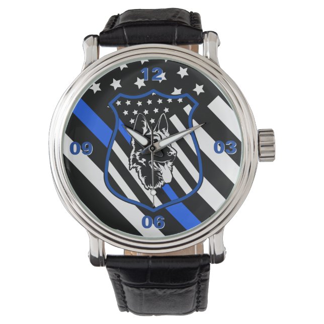 Police Dog Blue Line Watch (Front)