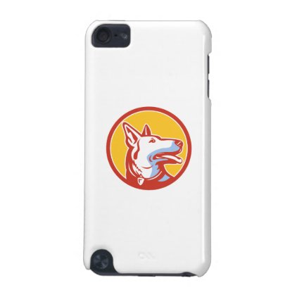 Police Dog Circle Mascot iPod Touch (5th Generation) Case