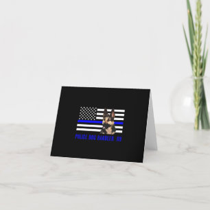 Police Dog Handler Letterpress Thank You Card