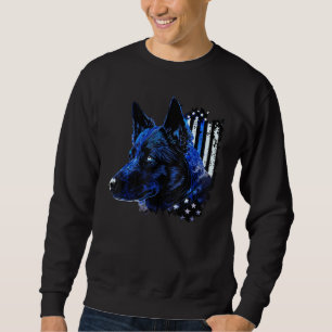 Police Dog K9 Officer Patriotic American Flag Cani Sweatshirt