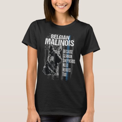 Police Dog Malinois T_Shirt