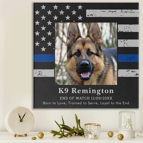 Police Dog Thin Blue Line EOW K9 Memorial Acrylic Print