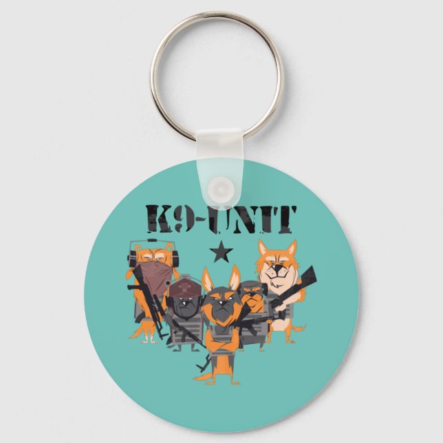 Police Dogs K9 Unit Keychain (Front)