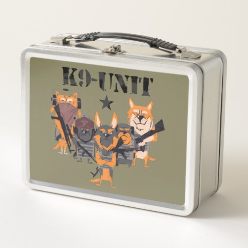 Police Dogs K9 Unit Metal Lunch Box