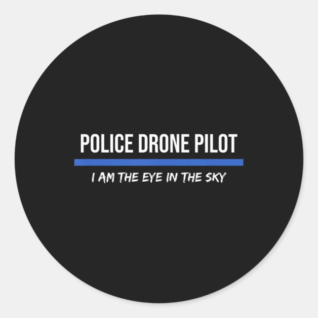 Police Drone Pilot Operator  Classic Round Sticker (Front)