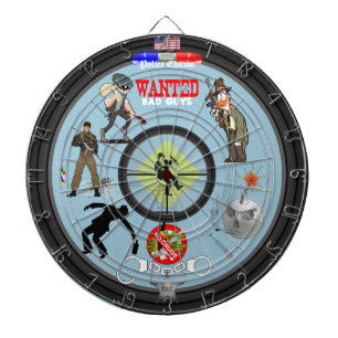 Police Edition Dartboard With Darts