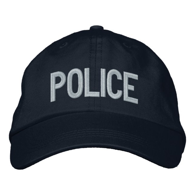 POLICE EMBROIDERED BASEBALL HAT (Front)