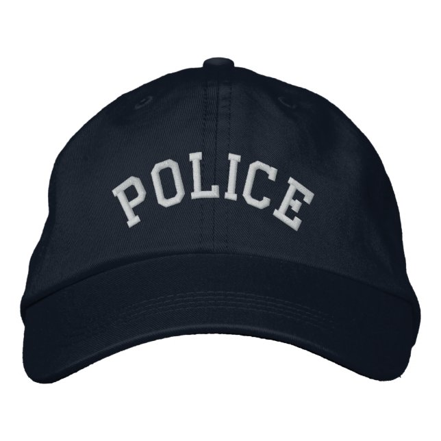 POLICE EMBROIDERED BASEBALL HAT (Front)
