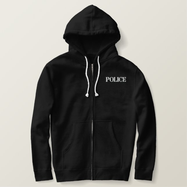POLICE EMBROIDERED HOODIE (Design Front)