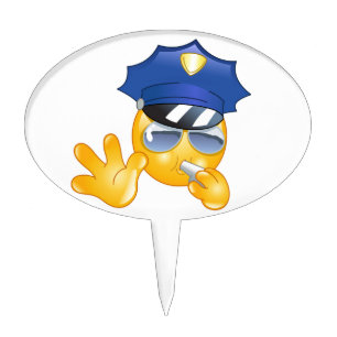 police emoji cake topper