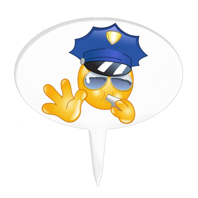 police emoji cake topper (Front)
