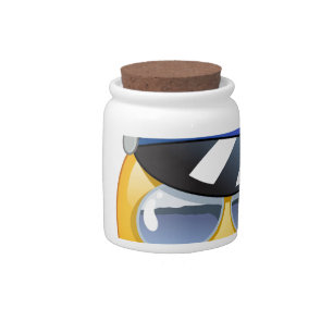 police emoji candy jar