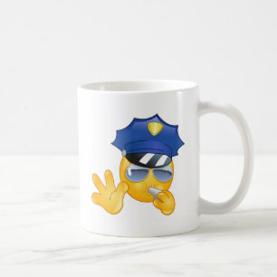 police emoji coffee mug