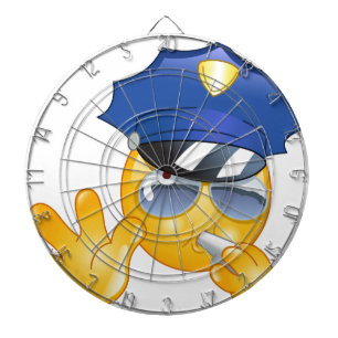 police emoji dart board