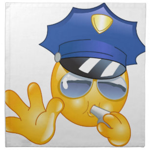 police emoji napkin