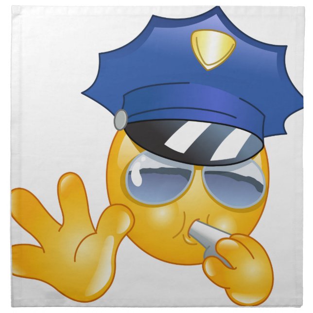 police emoji napkin (Front)