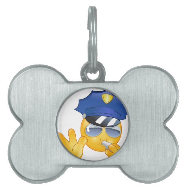 police emoji pet name tag (Front)