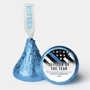 Police Employee of the Year Blue Line Flag Hershey®'s Kisses®