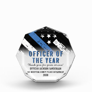 Police Employee of the Year Law Enforcement Acrylic Award